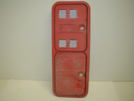 Red Coin Controls Over / Under Stripped Coin Door (Item #4) (Holes In Lower Door From Hasp) $24.99